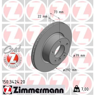 Тормозной диск ZIMMERMANN 150.3424.20 - Топ Продаж! - Інтернет-магазин спільних покупок ToGether