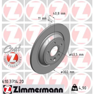 Тормозной диск ZIMMERMANN 610.3714.20 - Топ Продаж! - Інтернет-магазин спільних покупок ToGether