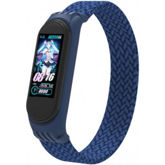 Ремешок для фитнес браслета Armorstandart Braided Solo Loop для Xiaomi Mi Band 4/5/6 Blue size L (ARM58758) - - Інтернет-магазин спільних покупок ToGether