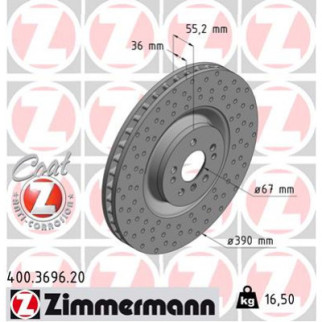Тормозной диск ZIMMERMANN 400.3696.20 - Топ Продаж! - Інтернет-магазин спільних покупок ToGether