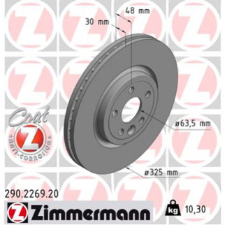 Тормозной диск ZIMMERMANN 290.2269.20 - Топ Продаж! - Інтернет-магазин спільних покупок ToGether