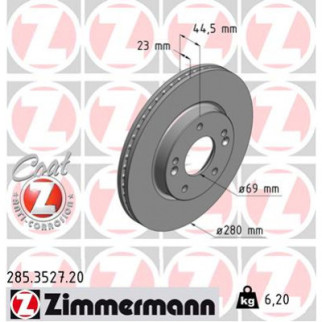 Тормозной диск ZIMMERMANN 285.3527.20 - Топ Продаж! - Інтернет-магазин спільних покупок ToGether