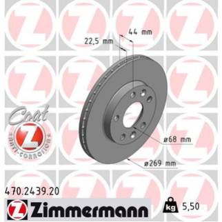 Тормозной диск ZIMMERMANN 470.2439.20 - Інтернет-магазин спільних покупок ToGether