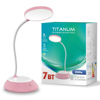 Настольная лампа TITANUM LED DC3 7W 3000-6500K USB розовая (TLTF-022P) - Топ Продаж! - Інтернет-магазин спільних покупок ToGether