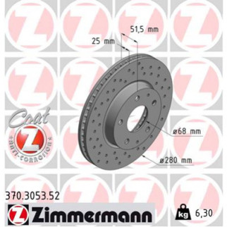 Тормозной диск ZIMMERMANN 370.3053.52 - Топ Продаж! - Інтернет-магазин спільних покупок ToGether