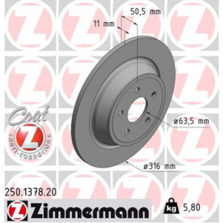 Тормозной диск ZIMMERMANN 250.1378.20 - Топ Продаж! - Інтернет-магазин спільних покупок ToGether