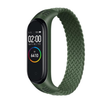 Ремешок для фитнес браслета BeCover Elastic Nylon Style для Xiaomi Mi Smart Band 5/6 (Size S) Khaki (706139) - - Інтернет-магазин спільних покупок ToGether