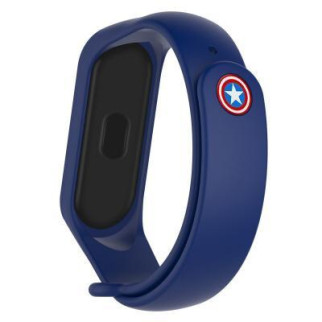 Ремешок для фитнес браслета Armorstandart Superhero Edition для Xiaomi Mi Band 5 Captain America Blue - Інтернет-магазин спільних покупок ToGether