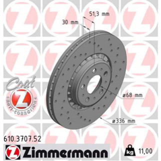 Тормозной диск ZIMMERMANN 610.3707.52 - Топ Продаж! - Інтернет-магазин спільних покупок ToGether