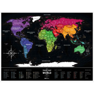 Скретч карта 1DEA.me Travel Map Black World (13007) - Топ Продаж! - Інтернет-магазин спільних покупок ToGether