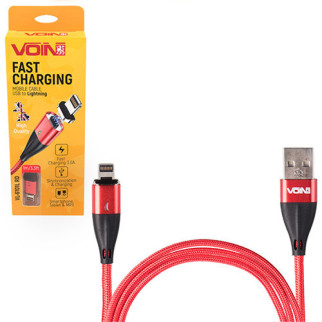 Кабель магнітний VL-6101L RD USB-Lightning 3А, 1m, red (швидка зарядка/передача даних) - Топ Продаж! - Інтернет-магазин спільних покупок ToGether