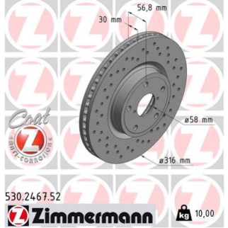 Тормозной диск ZIMMERMANN 530.2467.52 - Топ Продаж! - Інтернет-магазин спільних покупок ToGether