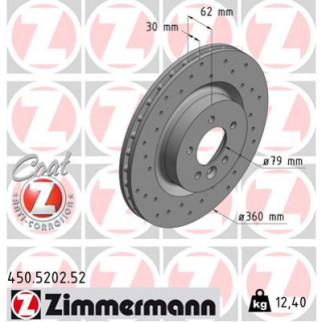 Тормозной диск ZIMMERMANN 450.5202.52 - Топ Продаж! - Інтернет-магазин спільних покупок ToGether