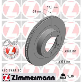 Тормозной диск ZIMMERMANN 590.2586.20 - Топ Продаж! - Інтернет-магазин спільних покупок ToGether