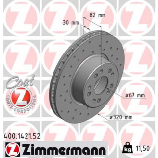 Тормозной диск ZIMMERMANN 400.1421.52 - Топ Продаж! - Інтернет-магазин спільних покупок ToGether