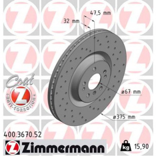 Тормозной диск ZIMMERMANN 400.3670.52 - Топ Продаж! - Інтернет-магазин спільних покупок ToGether