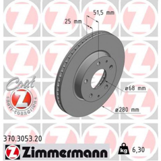 Тормозной диск ZIMMERMANN 370.3053.20 - Топ Продаж! - Інтернет-магазин спільних покупок ToGether
