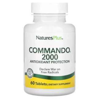 Антиоксидант Natures Plus Антиоксидантная защита, Commando 2000, 60 таблеток¶Ашваганда, 470 мг, Ashwagandha, - Інтернет-магазин спільних покупок ToGether