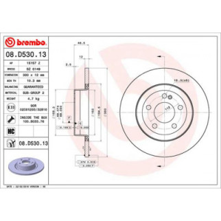 Тормозной диск Brembo 08.D530.13 - Топ Продаж! - Інтернет-магазин спільних покупок ToGether