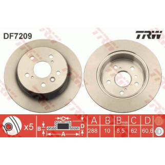 Тормозной диск TRW DF7209 - Топ Продаж! - Інтернет-магазин спільних покупок ToGether