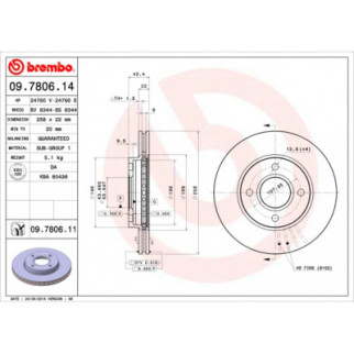 Тормозной диск Brembo 09.7806.11 - Топ Продаж! - Інтернет-магазин спільних покупок ToGether