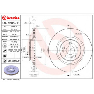 Тормозной диск Brembo 09.7606.11 - Топ Продаж! - Інтернет-магазин спільних покупок ToGether