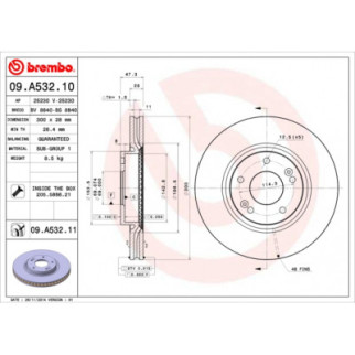 Тормозной диск Brembo 09.A532.11 - Інтернет-магазин спільних покупок ToGether
