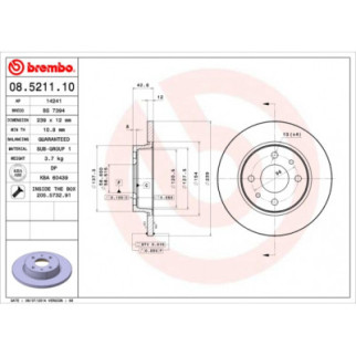 Тормозной диск Brembo 08.5211.10 - Інтернет-магазин спільних покупок ToGether