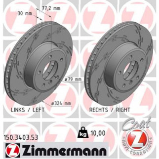 Тормозной диск ZIMMERMANN 150.3403.53 - Інтернет-магазин спільних покупок ToGether