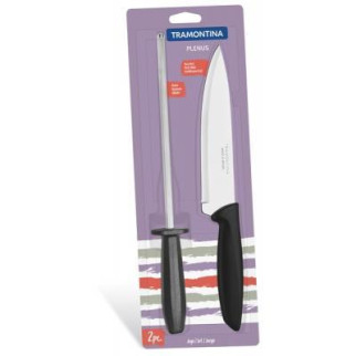 Набор ножей Tramontina Plenus 2 предмета (нож 178мм + мусат) Black (23498/011) - Топ Продаж! - Інтернет-магазин спільних покупок ToGether