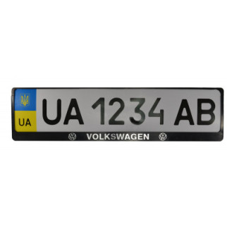 Рамка номерного знака CARLIFE пластик з об'ємними літерами Volkswagen (2шт) (24-018) - Топ Продаж! - Інтернет-магазин спільних покупок ToGether