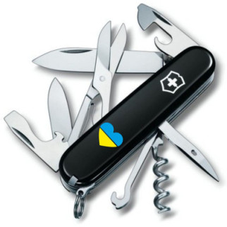 Нож Victorinox Climber Ukraine Black "Серце жовто-блакитне" (1.3703.3_T1090u) - Топ Продаж! - Інтернет-магазин спільних покупок ToGether