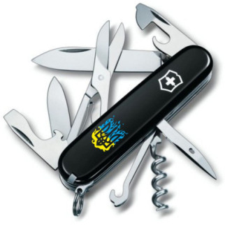 Нож Victorinox Climber Ukraine Black "Вогняний Тризуб" (1.3703.3_T0316u) - Топ Продаж! - Інтернет-магазин спільних покупок ToGether