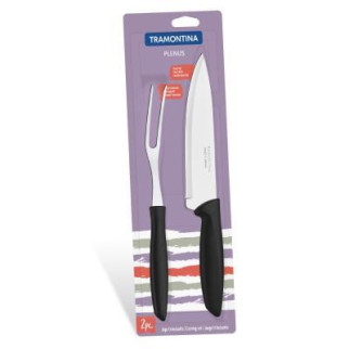 Набор ножей Tramontina Plenus 2 предмета (нож 178мм + вилка) Black (23498/010) - Топ Продаж! - Інтернет-магазин спільних покупок ToGether