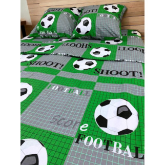 Постільна білизна Футбол зелений двоспальний, 180 х 215 см - Інтернет-магазин спільних покупок ToGether