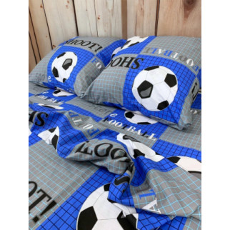 Постільна білизна Футбол синій півтораспальний, 150 х 215 см 50х70 - Інтернет-магазин спільних покупок ToGether