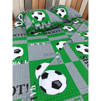 Постільна білизна Футбол зелений євро, 200х215 см 50х70 бязь - Інтернет-магазин спільних покупок ToGether