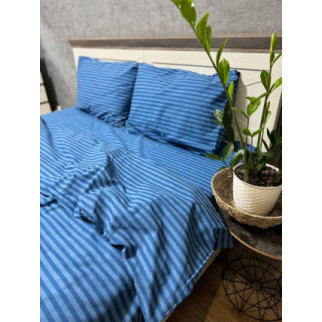 Постільна білизна синя смужка двоспальний, 180х215 см 50х70 - Інтернет-магазин спільних покупок ToGether