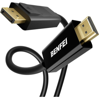 Кабель BENFEI 4K DisplayPort — HDMI завдовжки 1 m, односпрямований кабель DP 1.2 від комп'ютера до екрана HDMI - Інтернет-магазин спільних покупок ToGether