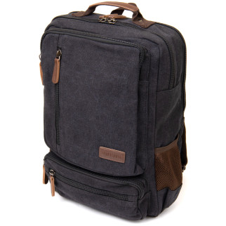 Рюкзак текстильний дорожній унісекс на два відділення Vintage 20611 Чорний - Інтернет-магазин спільних покупок ToGether