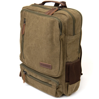 Рюкзак текстильний дорожній унісекс на два відділення Vintage 20612 Зелений - Інтернет-магазин спільних покупок ToGether