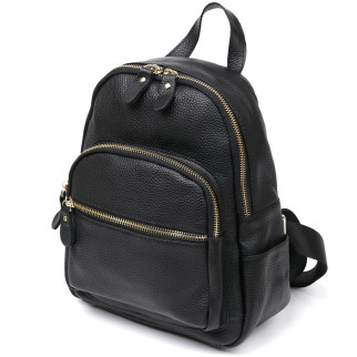 Шкіряний стильний жіночий рюкзак Vintage 20676 Чорний - Інтернет-магазин спільних покупок ToGether