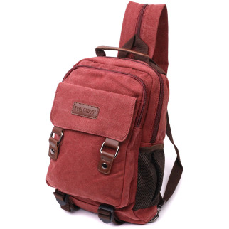 Стильний текстильний рюкзак з ущільненою спинкою та відділенням для планшета Vintage 22170 Бордовий - Інтернет-магазин спільних покупок ToGether