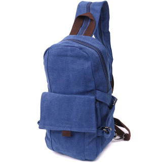 Функціональний текстильний рюкзак у стилі мілітарі Vintagе 22181 Синій - Інтернет-магазин спільних покупок ToGether