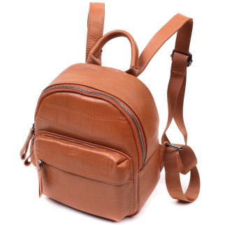 Невеликий стильний рюкзак з натуральної шкіри Vintage 22433 Коричневий - Інтернет-магазин спільних покупок ToGether
