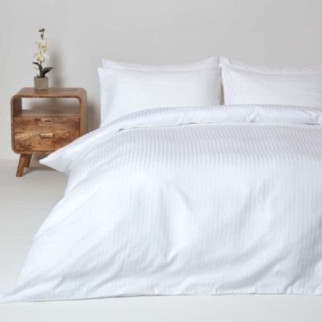 Комплект постільної білизни Stripe SoundSleep сатин-страйп білий двоспальний - Інтернет-магазин спільних покупок ToGether