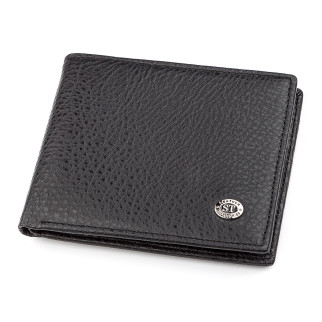 Чоловічий гаманець ST Leather 18319 (ST160) шкіряний Чорний - Інтернет-магазин спільних покупок ToGether