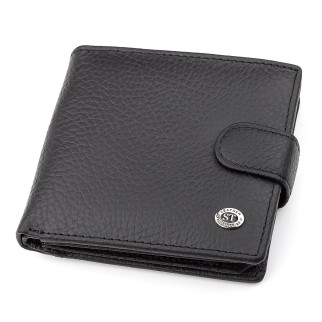 Чоловічий гаманець ST Leather 18345 (ST153) шкіряний Чорний - Інтернет-магазин спільних покупок ToGether