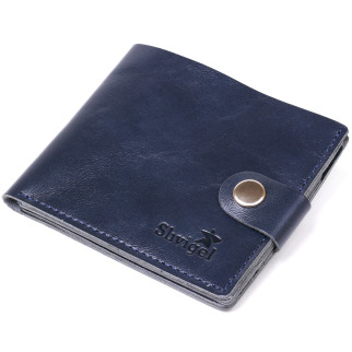 Компактне шкіряне портмоне для чоловіків Shvigel 16465 Синій - Інтернет-магазин спільних покупок ToGether