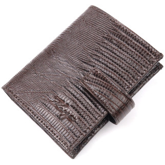 Місткий вертикальний чоловічий гаманець із фактурної шкіри KARYA 20991 Коричневий - Інтернет-магазин спільних покупок ToGether